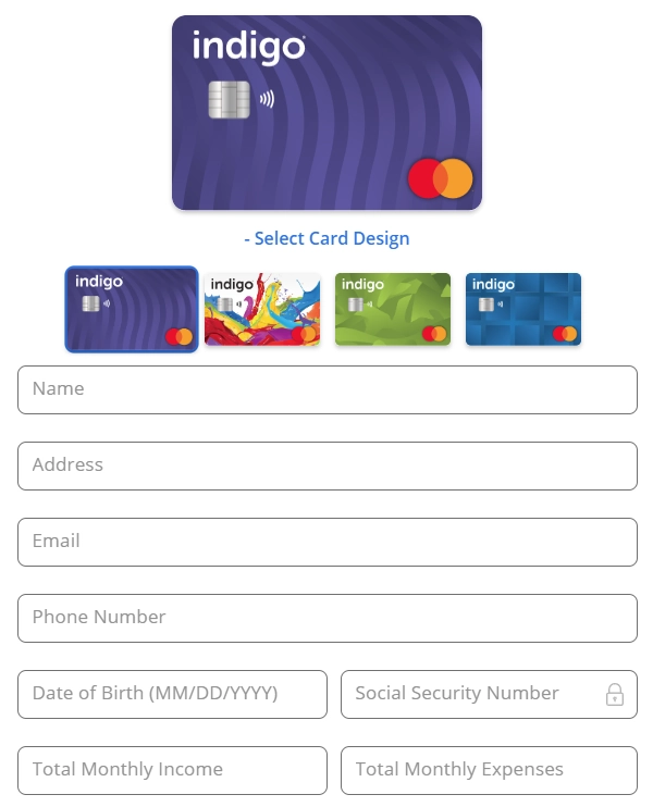 MyIndigoCard Apply