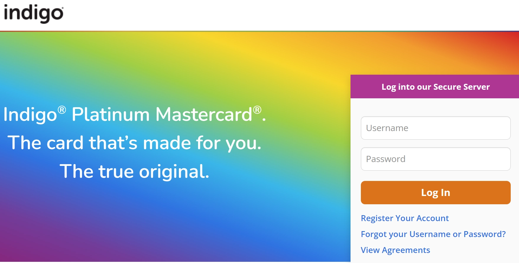 MyIndigoCard Login